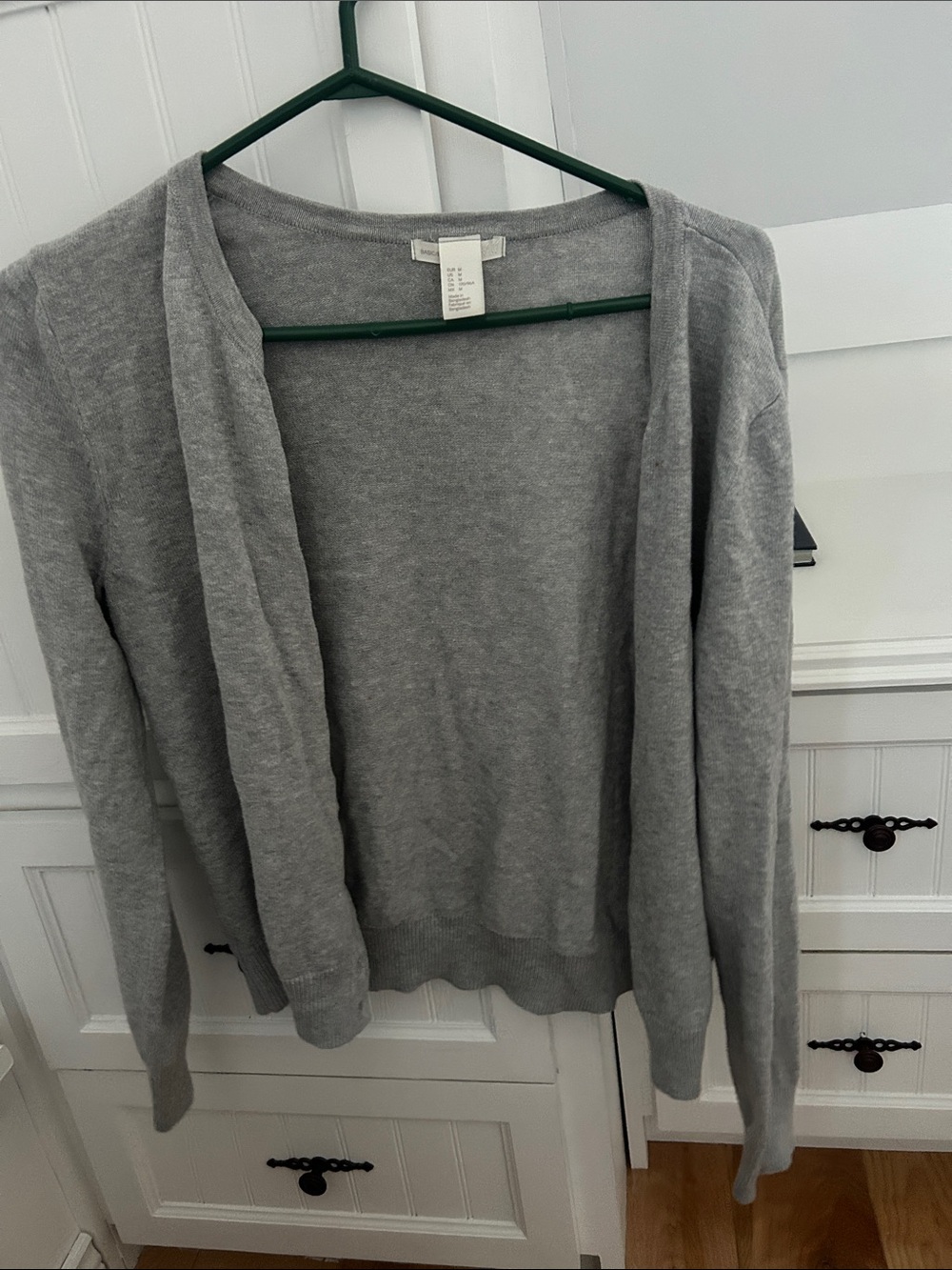 H&M Light Gray Open-Front Women's Cardigan